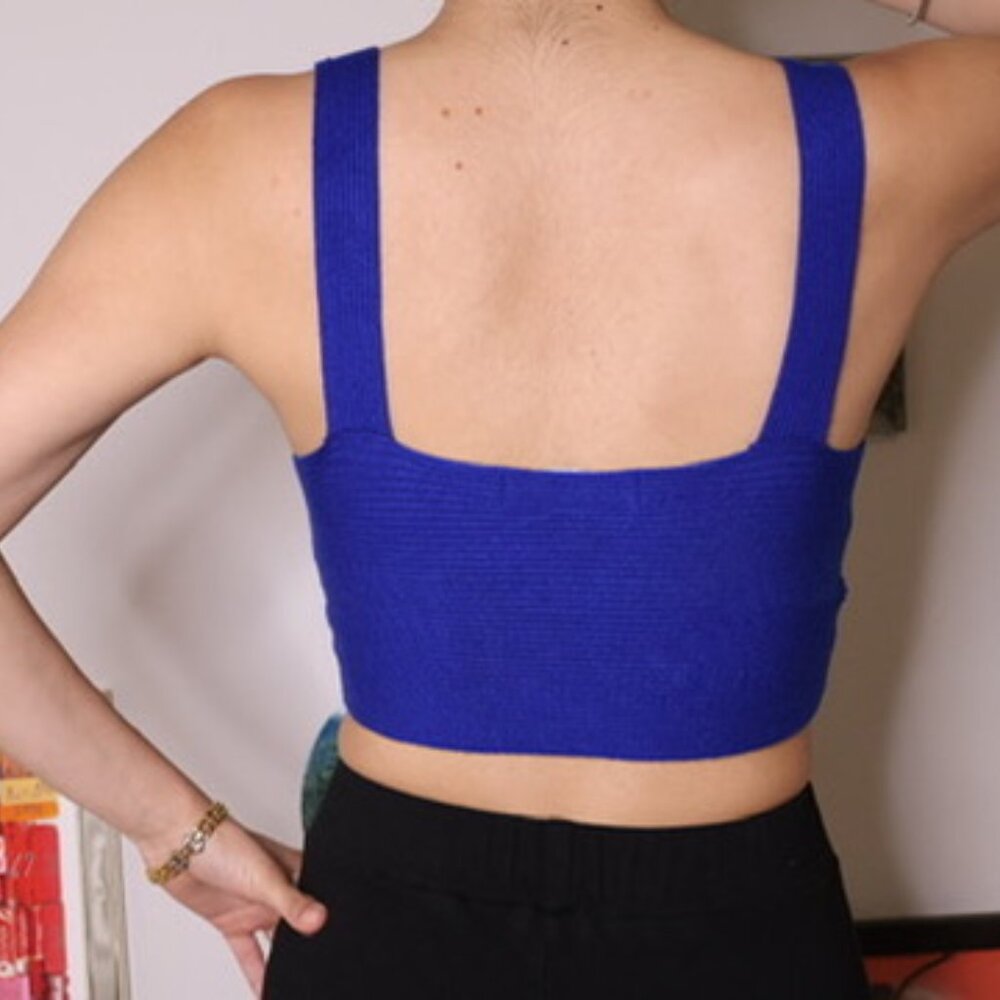 Blue cropped top - Picture 2 of 2